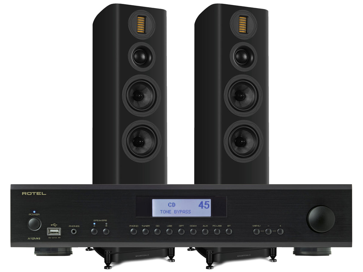 Rotel A12MkII with Wharfedale EVO 5.4 Floorstanding Speakers