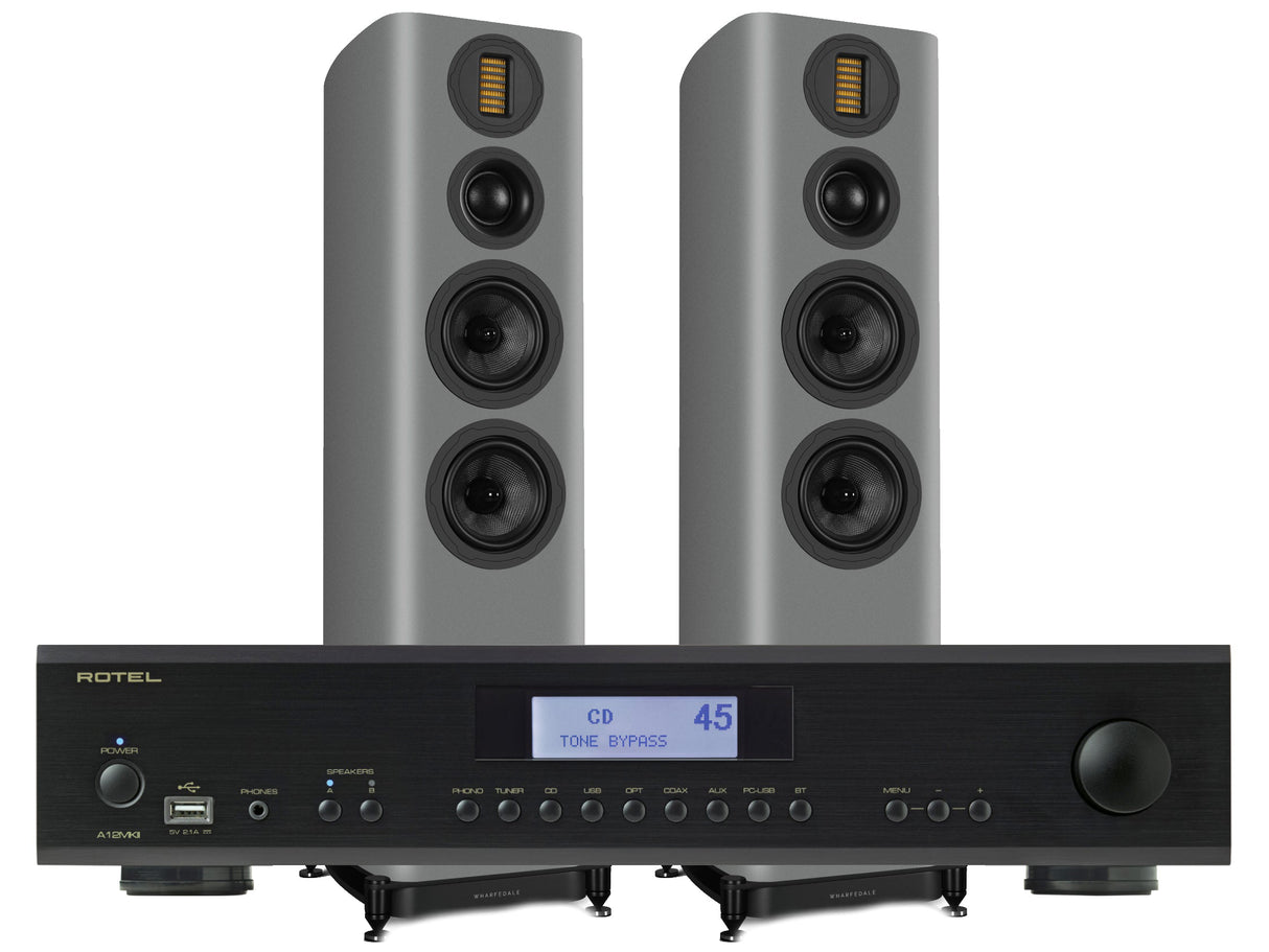 Rotel A12MkII with Wharfedale EVO 5.4 Floorstanding Speakers