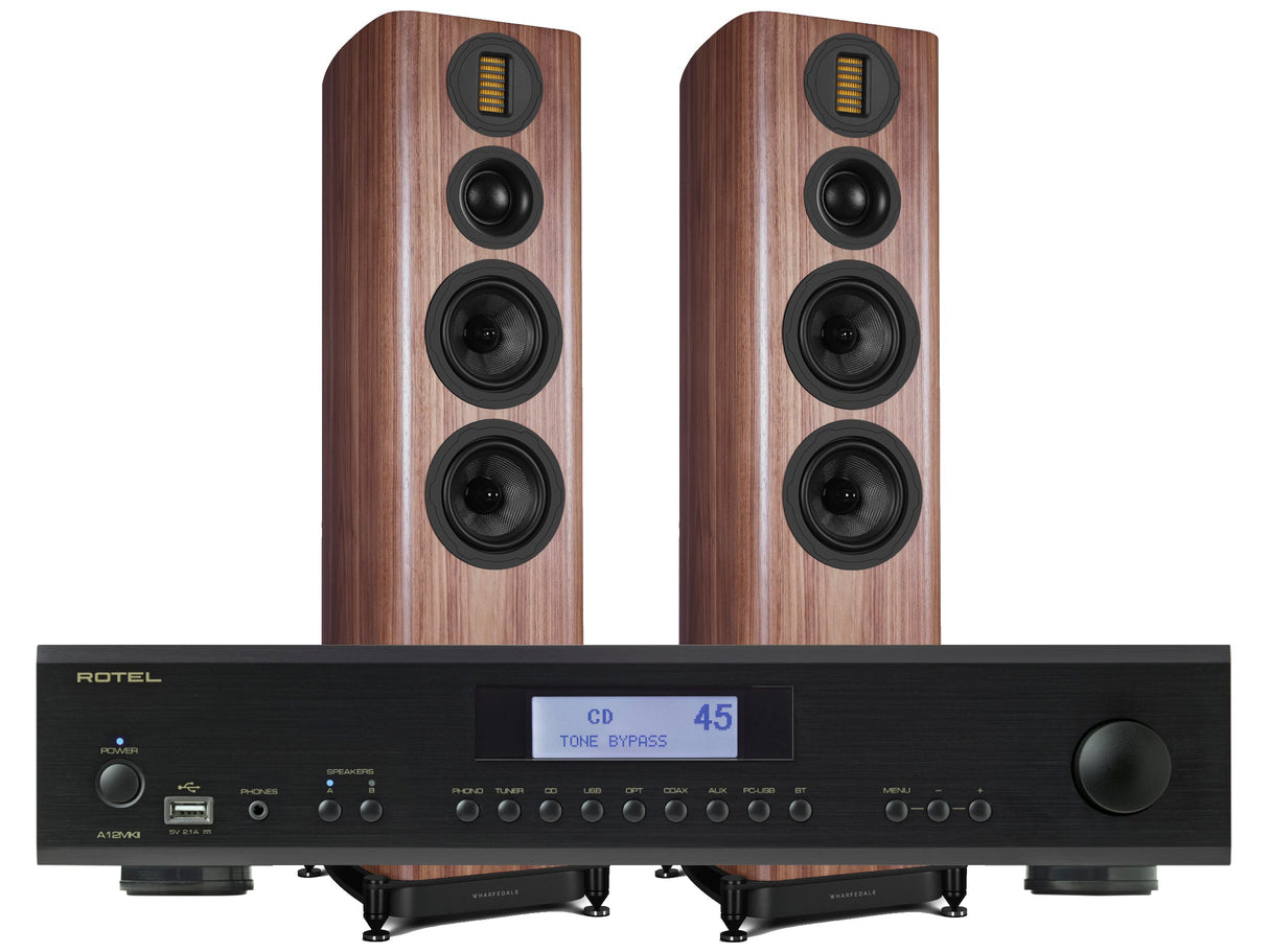 Rotel A12MkII with Wharfedale EVO 5.4 Floorstanding Speakers