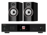 Rotel S14 Streaming Amplifier with Bowers & Wilkins 606 S3 Bookshelf Speakers
