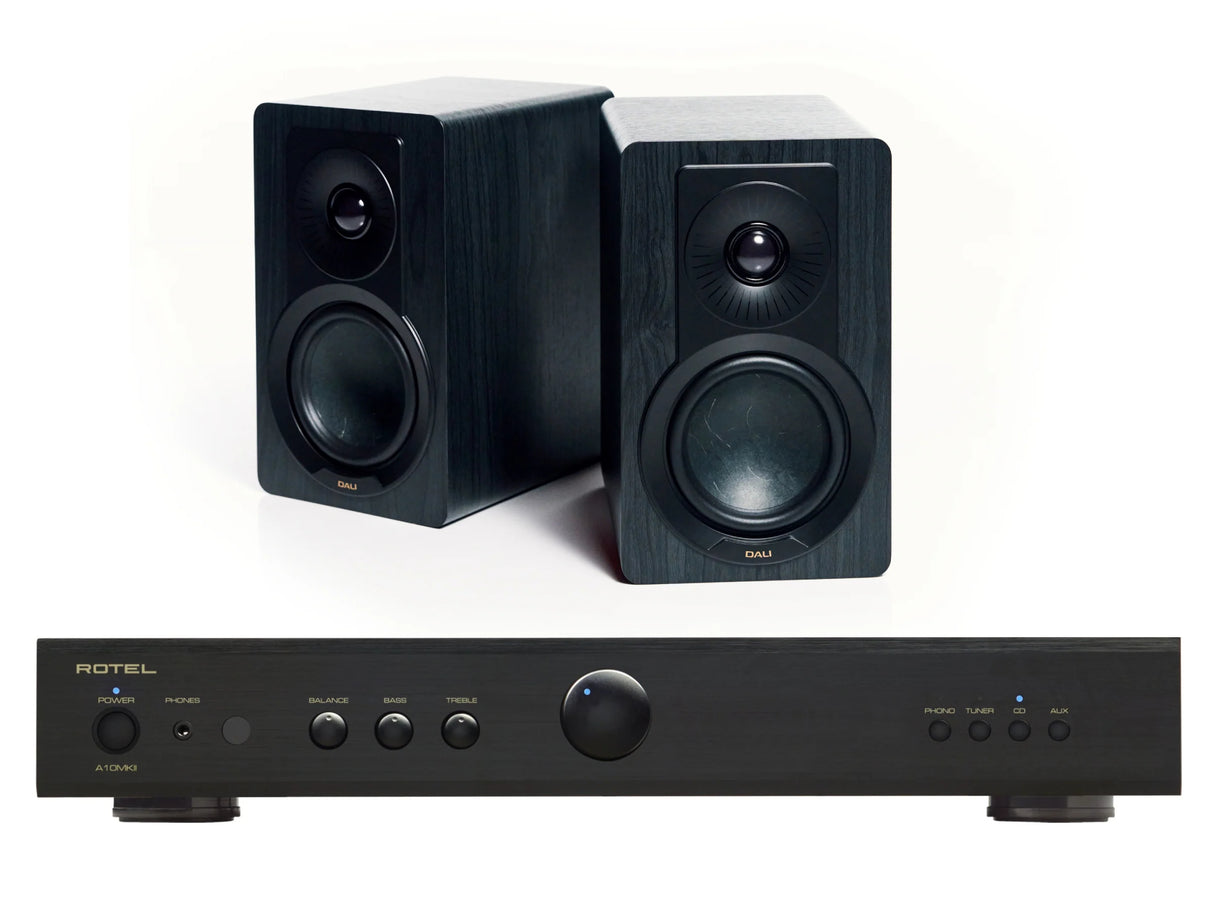 Rotel A10MKII with DALI Kupid Bookshelf Speakers