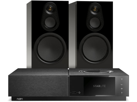 Naim Uniti Star Lite with Monitor Audio 8G 100 Black speakers