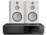 Naim Uniti Star Lite with Monitor Audio 8G 100 White speakers