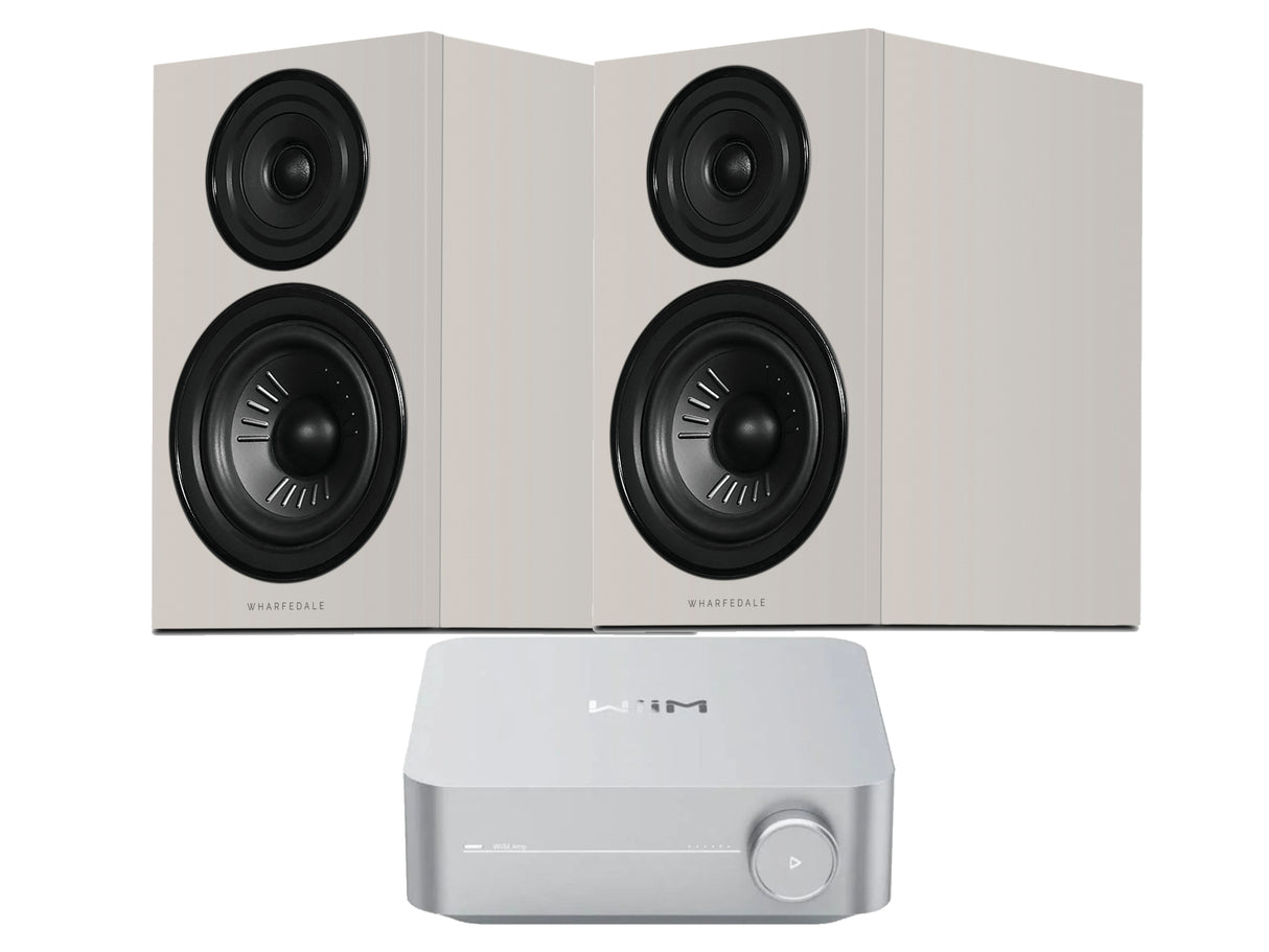 WiiM Amp with Wharfedale 12.2i Bookshelf Speaker