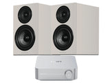 WiiM Amp with Wharfedale 12.2i Bookshelf Speaker