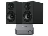 WiiM Amp with Wharfedale 12.2i Bookshelf Speaker