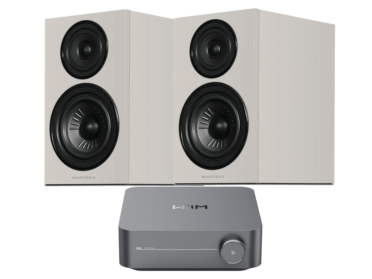WiiM Amp with Wharfedale 12.2i Bookshelf Speaker