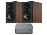 WiiM Amp with Wharfedale 12.2i Bookshelf Speaker
