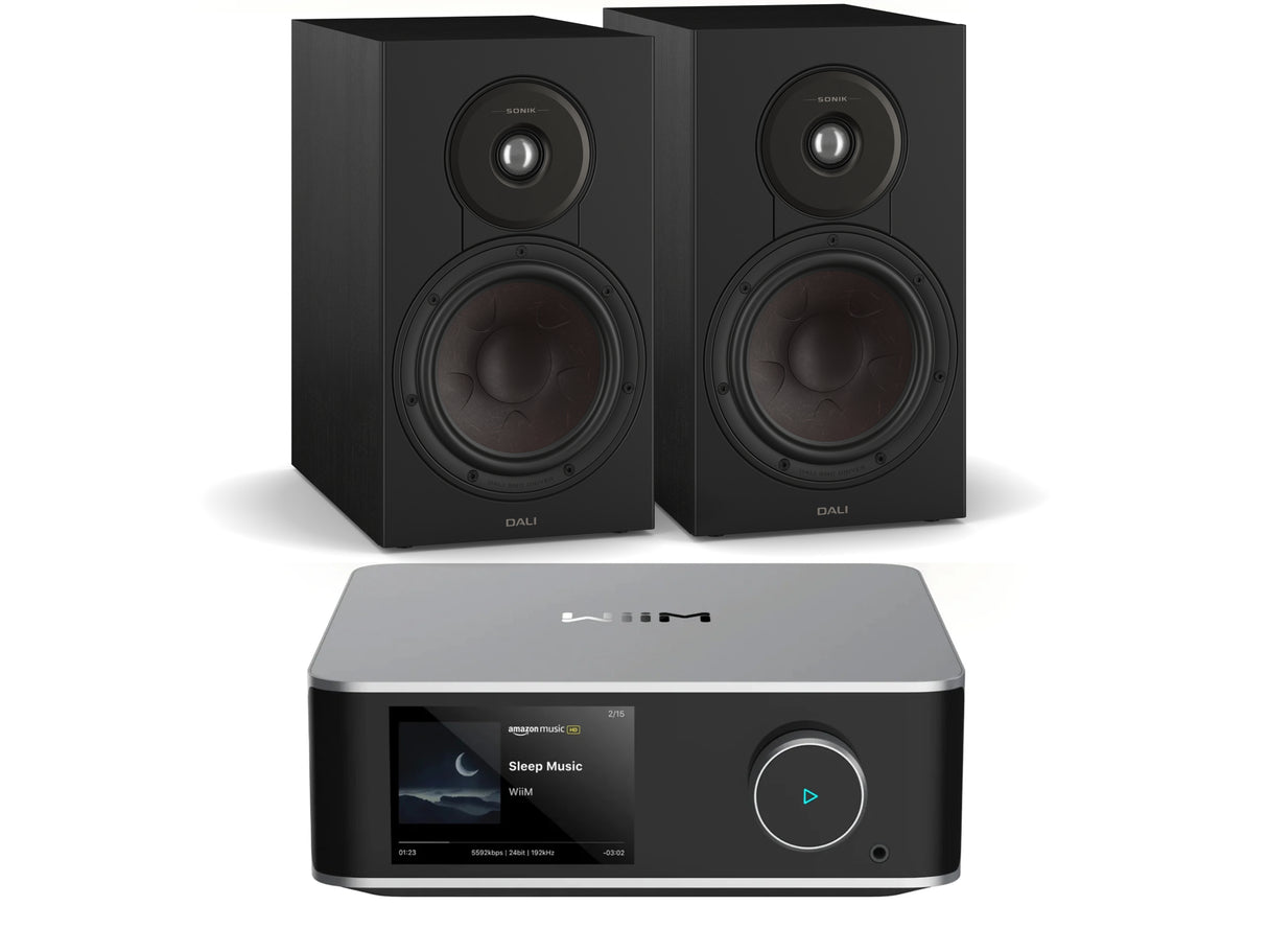 WiiM Amp Ultra with Sonik 3 Bookshelf Speakers
