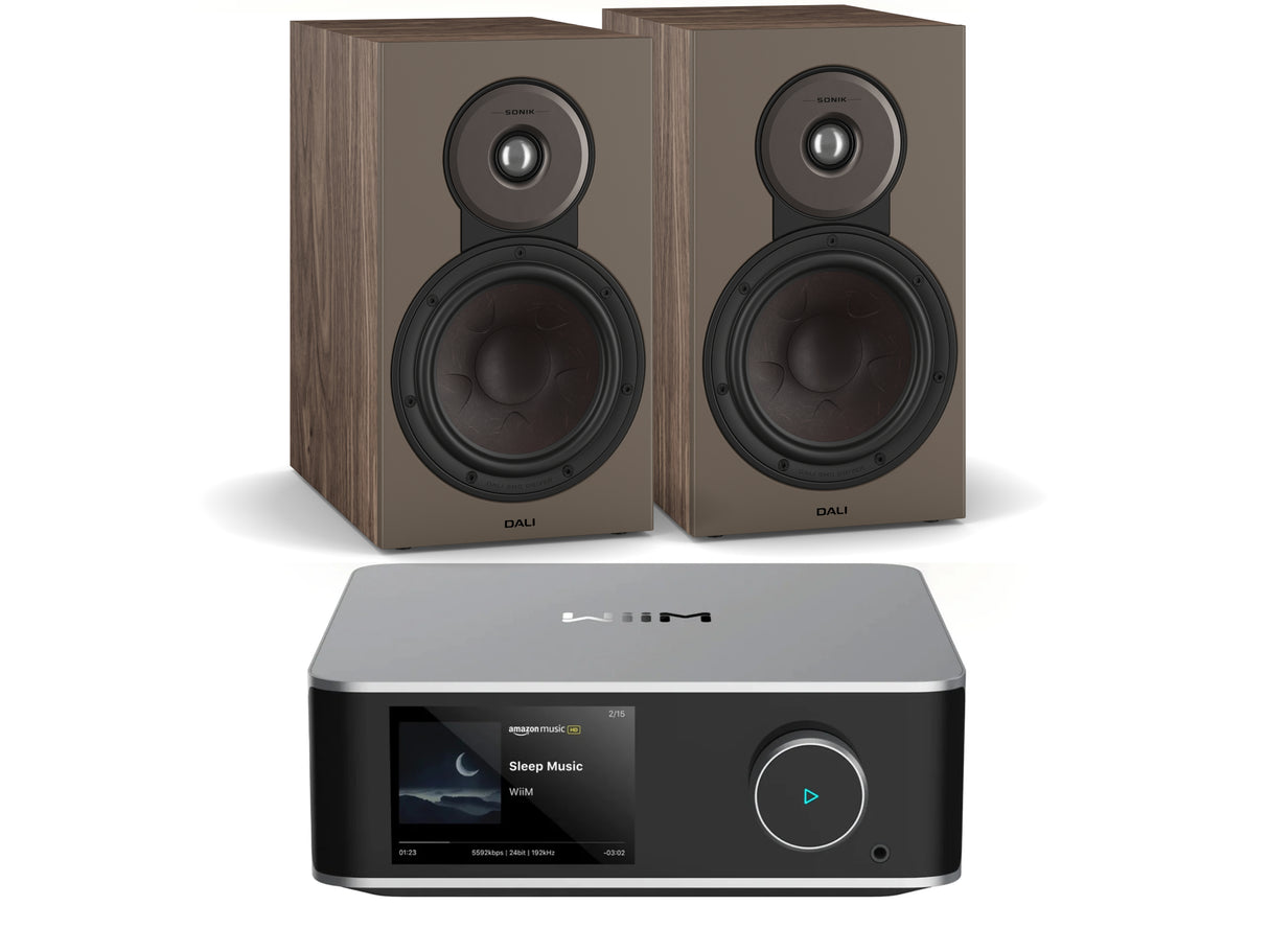 WiiM Amp Ultra with Sonik 3 Bookshelf Speakers
