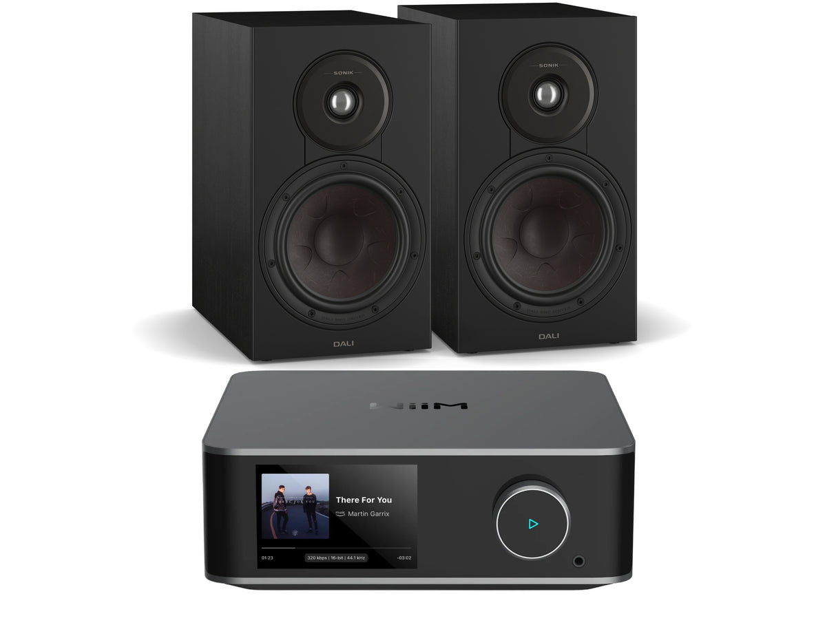 WiiM Amp Ultra with Sonik 3 Bookshelf Speakers
