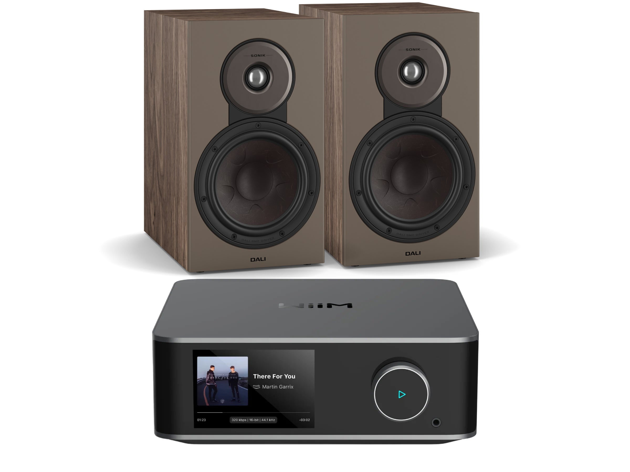 WiiM Amp Ultra with Sonik 3 Bookshelf Speakers