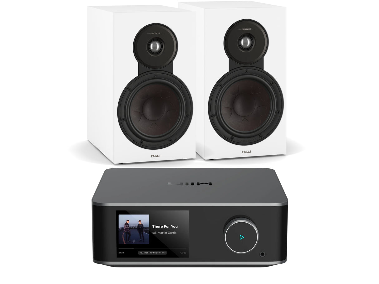 WiiM Amp Ultra with Sonik 3 Bookshelf Speakers