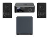 Wiim Amp Ultra Streaming Amplifier with DALI Kupid Bookshelf Speakers & DALI Basik Subwoofer