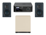 Wiim Amp Ultra Streaming Amplifier with DALI Kupid Bookshelf Speakers & DALI Basik Subwoofer