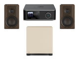 Wiim Amp Ultra Streaming Amplifier with DALI Kupid Bookshelf Speakers & DALI Basik Subwoofer