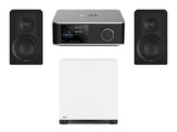 Wiim Amp Ultra Streaming Amplifier with DALI Kupid Bookshelf Speakers & DALI Basik Subwoofer