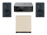 Wiim Amp Ultra Streaming Amplifier with DALI Kupid Bookshelf Speakers & DALI Basik Subwoofer