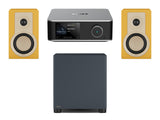 Wiim Amp Ultra Streaming Amplifier with DALI Kupid Bookshelf Speakers & DALI Basik Subwoofer