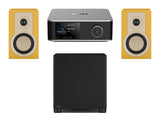 Wiim Amp Ultra Streaming Amplifier with DALI Kupid Bookshelf Speakers & DALI Basik Subwoofer