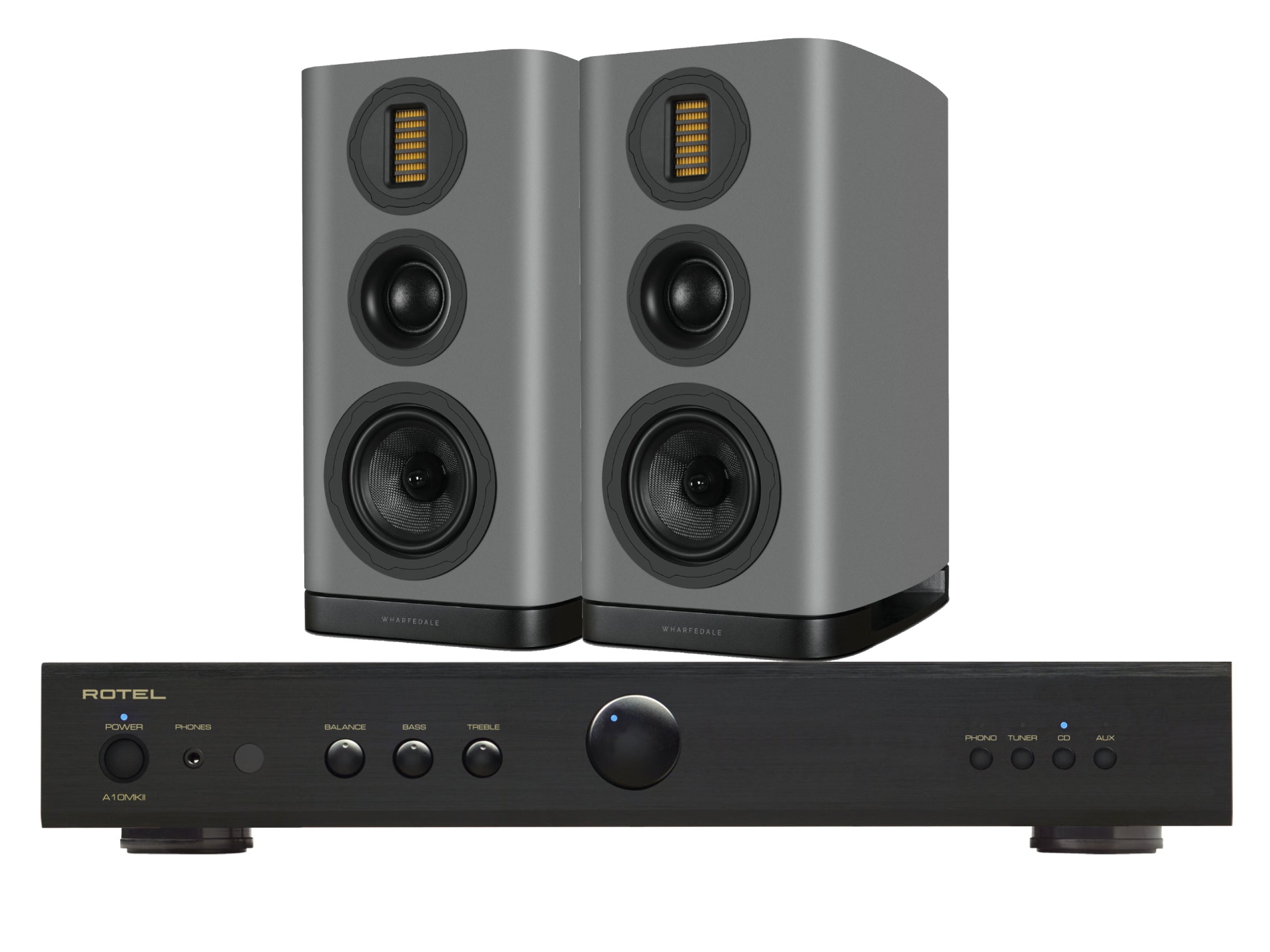 Rotel A10MkII with Wharfedale EVO 5.2 Bookshelf Speakers
