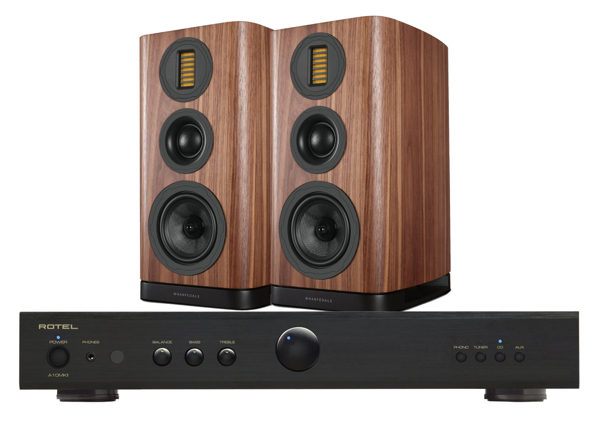 Rotel A10MkII with Wharfedale EVO 5.2 Bookshelf Speakers