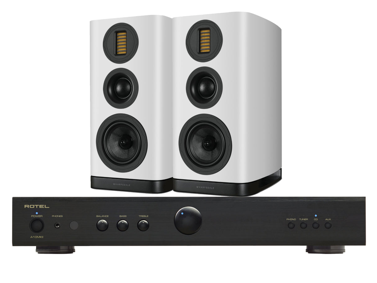 Rotel A10MkII with Wharfedale EVO 5.2 Bookshelf Speakers