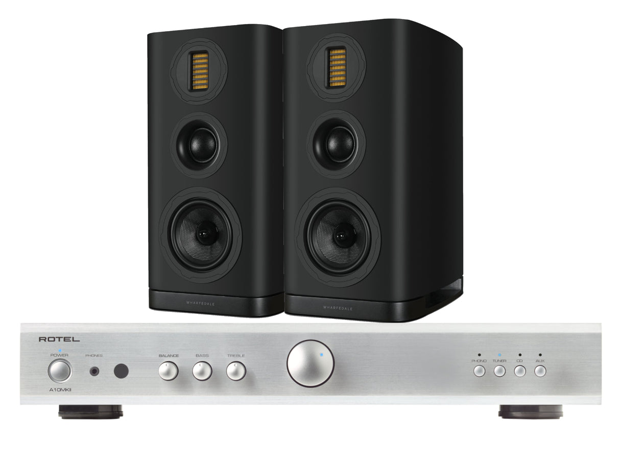 Rotel A10MkII with Wharfedale EVO 5.2 Bookshelf Speakers