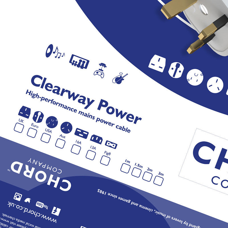 Chord Clearway Mains Power Cable