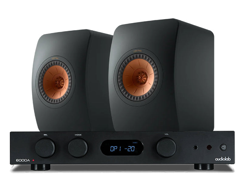 Audiolab 6000A Amplifier with KEF LS50 Meta Standmount Loudspeakers