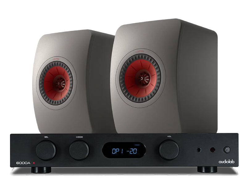 Audiolab 6000A Amplifier with KEF LS50 Meta Standmount Loudspeakers