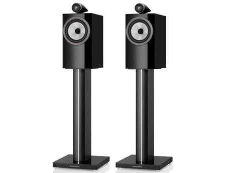 Bowers & Wilkins 705 S3 Bookshelf Speakers on FS-700 S3 Speaker Stands Black