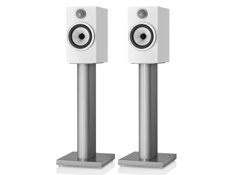 Bowers & Wilkins 706 S3 Bookshelf Speakers  on Bowers & Wilkins FS-700 S3 Speaker Stands Satin White