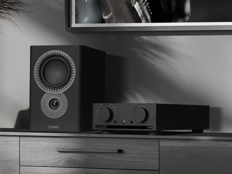 Mission 778X Integrated Amplifier Black with Mission QX-2 MkII Speaker 