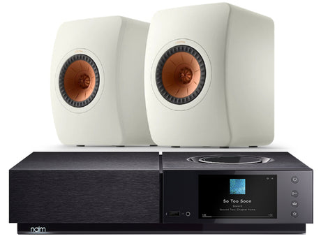 Naim Uniti Nova + KEF LS50 Meta Loudspeakers Mineral White