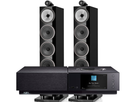 Naim Uniti Nova with Bowers & Wilkins 702 S3 Speakers Gloss Black