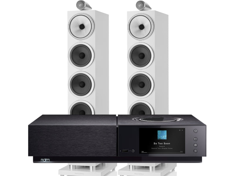 Naim Uniti Nova with Bowers & Wilkins 702 S3 Speakers Satin White