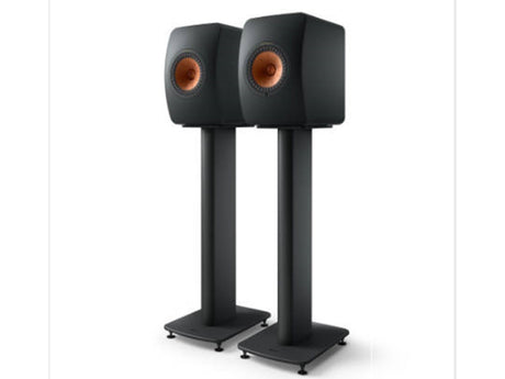 Kef LS50 Metta on S2 Floor Stand Carbon Black