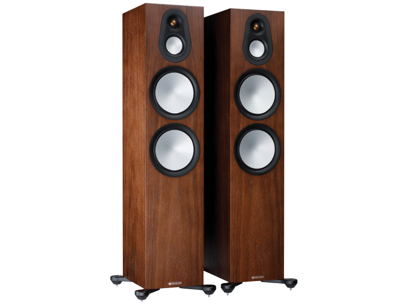 Monitor Audio Silver 500 7G Floorstanding Speakers Natural Walnut