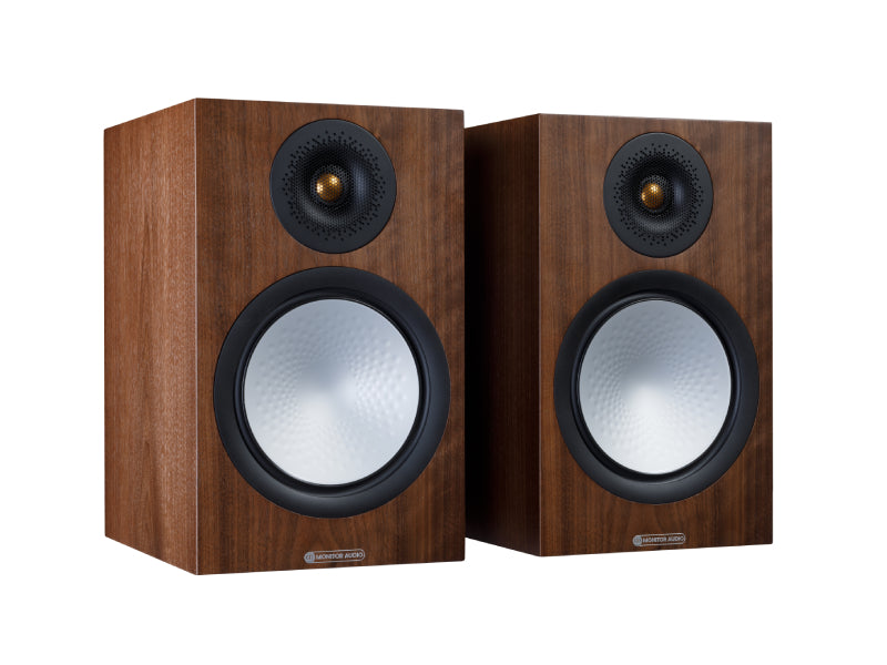 Monitor Audio Silver 100 7G Bookshelf Speakers Natural Walnut